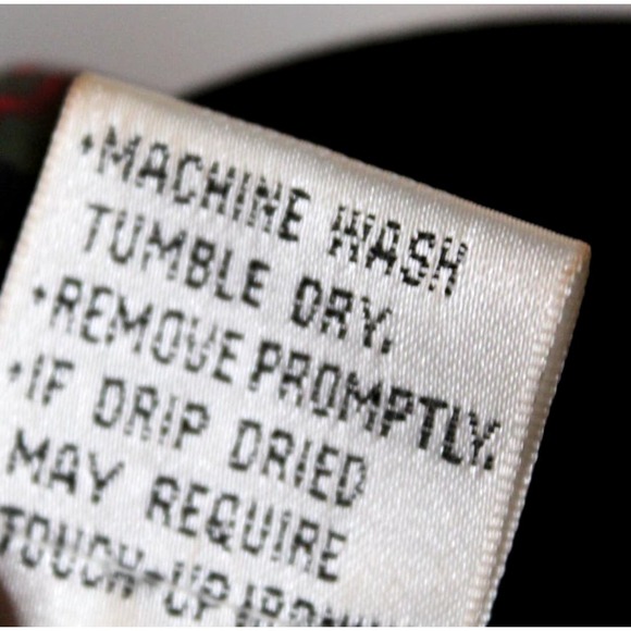 Vintage Liz Roberts midi dress 3/4 Sleeve Button Front Geometric 80s Red Navy - Picture 12 of 12